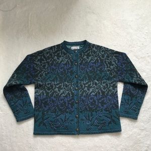 Vintage Pendleton Floral Lambswool Cardigan